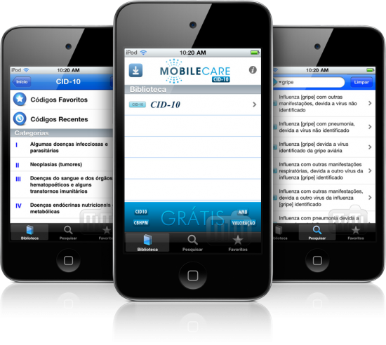 App médico da MTM em iPods touch
