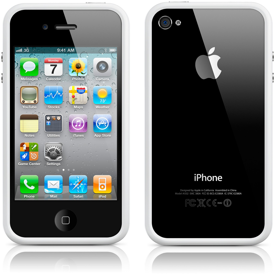 iPhone 4 preto com Bumper