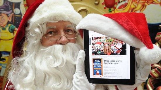 iPad com Papai Noel