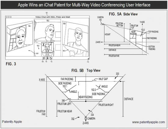 Patente da interface de vídeo-conferência do iChat