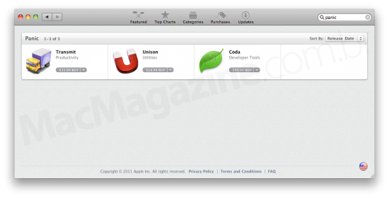 Apps da Panic na Mac App Store