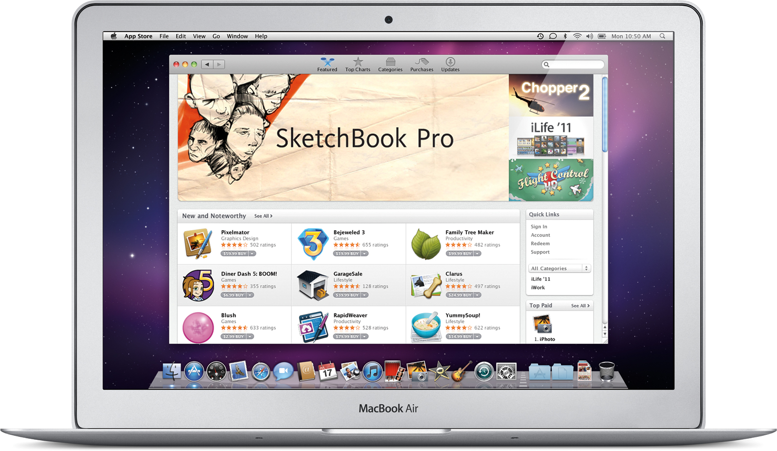 Mac App Store num MacBook Air