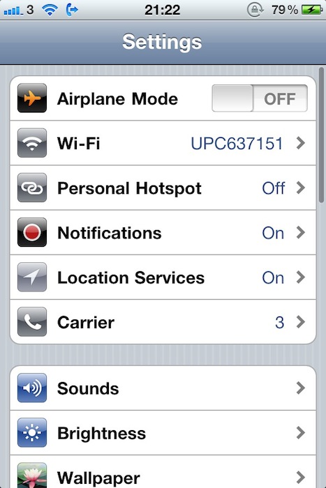 Personal Hotspot no iOS 4.3