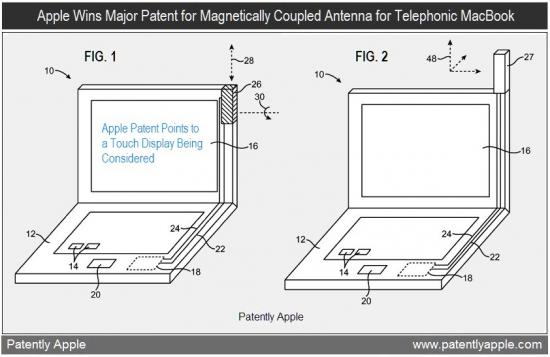 Patente de antena magnética para MacBooks