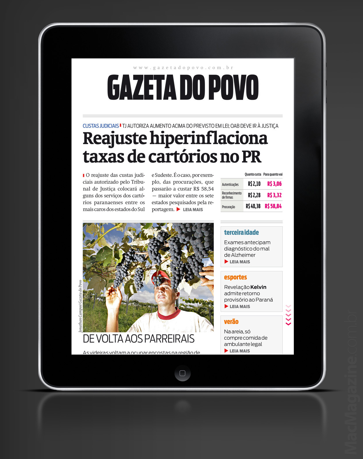 Gazeta do Povo no iPad