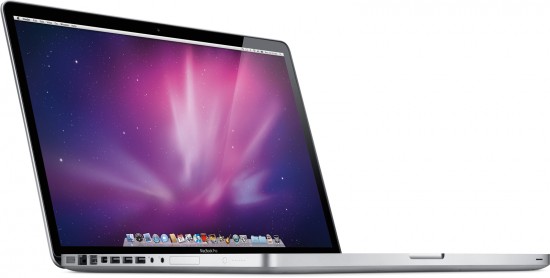 MacBook Pro de 17 polegadas, de lado