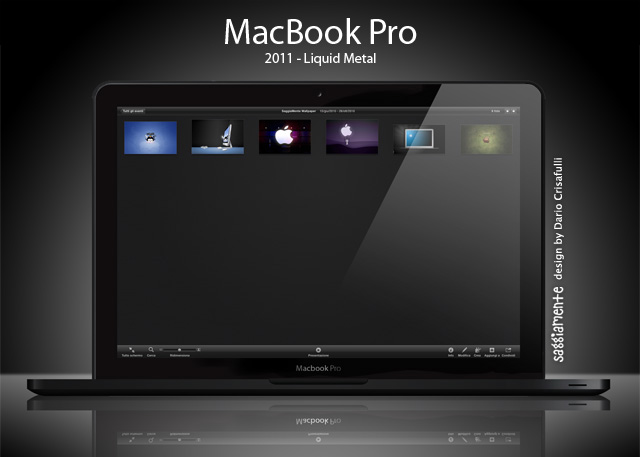 Mockup de MacBook Pro feito de Liquidmetal