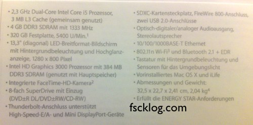 Specs do novo MacBook Pro