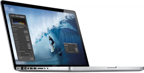 MacBook Pro de 15 polegadas com Aperture aberto