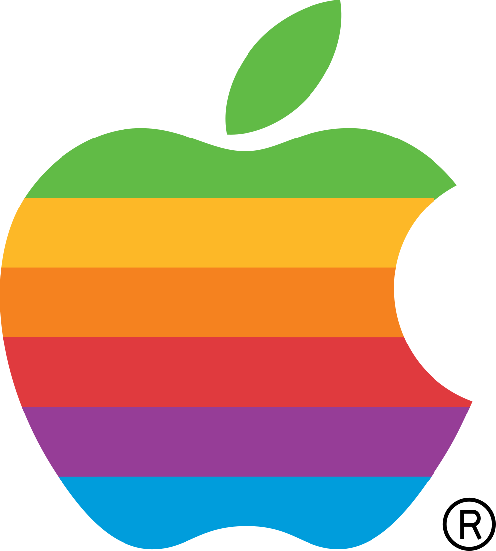 Logo colorido da Apple