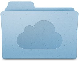 Ícone de pasta do MobileMe com nuvem