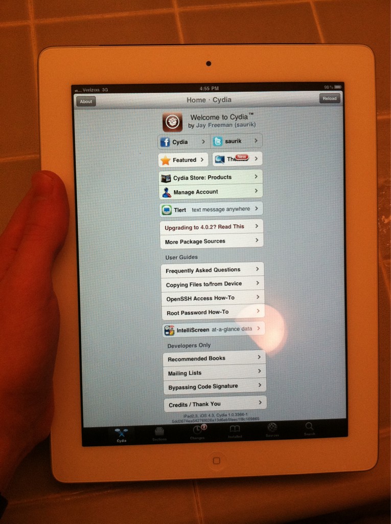 iPad 2 com jailbreak