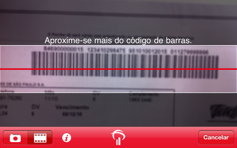 Código de barras do Bradesco para iOS