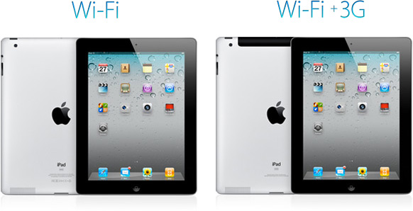 iPad Wi-Fi vs. Wi-Fi e 3G