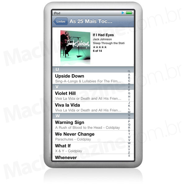 Mockup de iPod classic sem Click Wheel