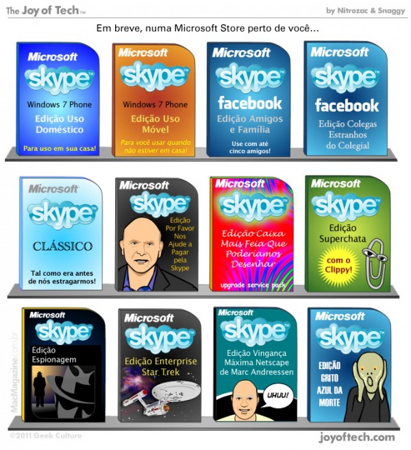 Joy of Tech - Caixas de varejo do Microsoft Skype