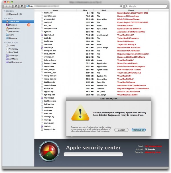 Malware MacGuard para Mac OS X