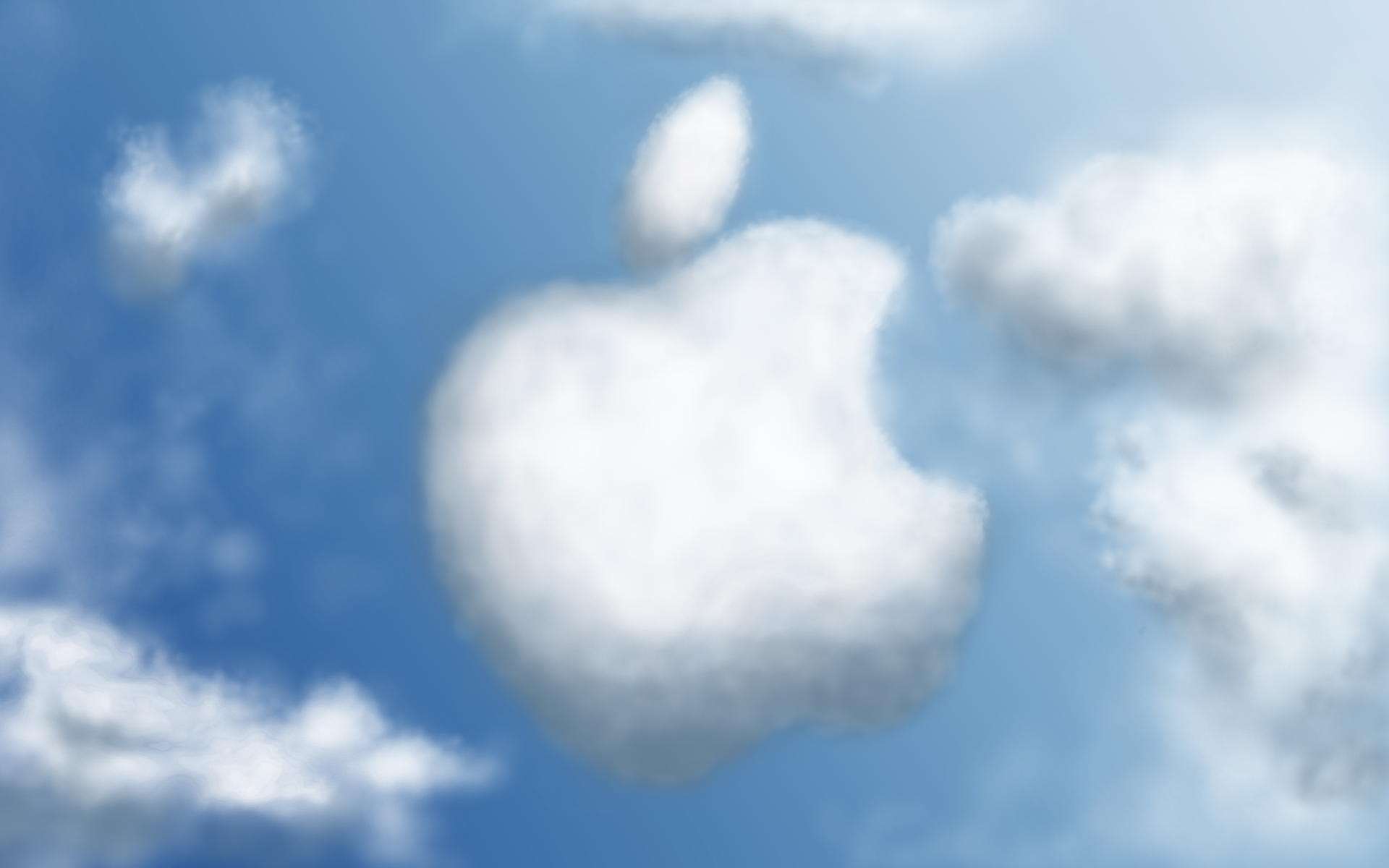 Logo da Apple na nuvem