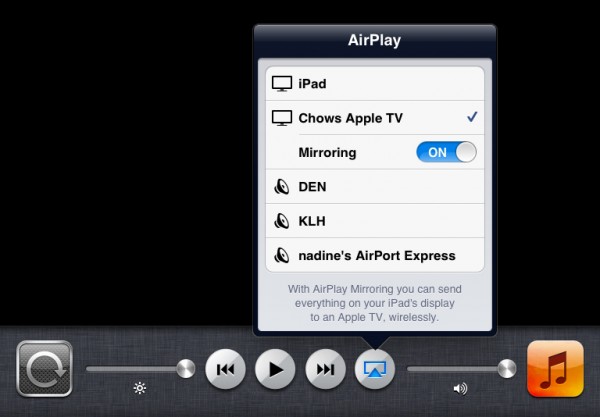 AirPlay Mirroring no iPad 2 com iOS 5