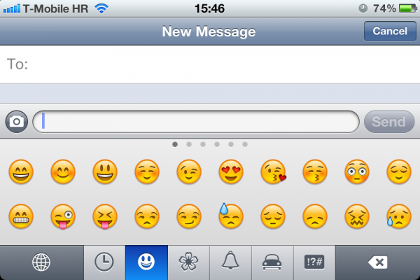 Emoji no iOS 5