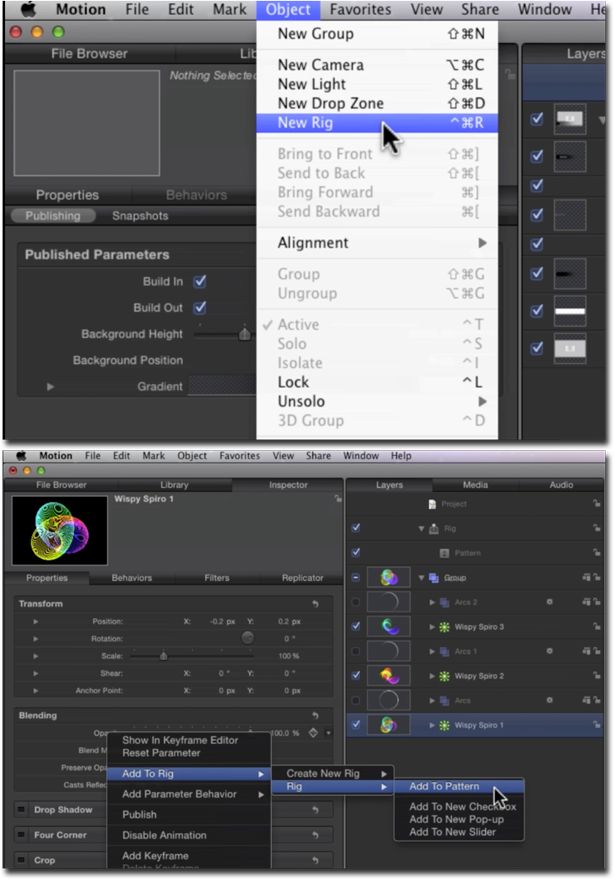 Screenshot vazada - Motion 5 e Final Cut Pro X
