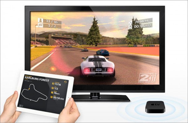 Real Racing HD 2 com AirPlay Mirroring