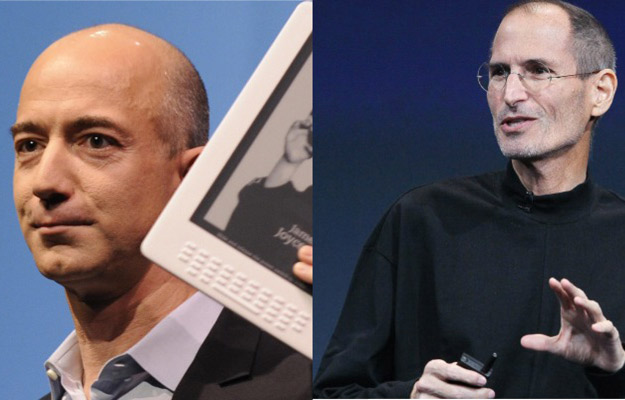 Jeff Bezos (Amazon.com) e Steve Jobs (Apple)