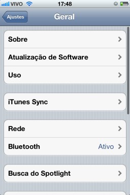 Seção Uso - iOS 5 beta