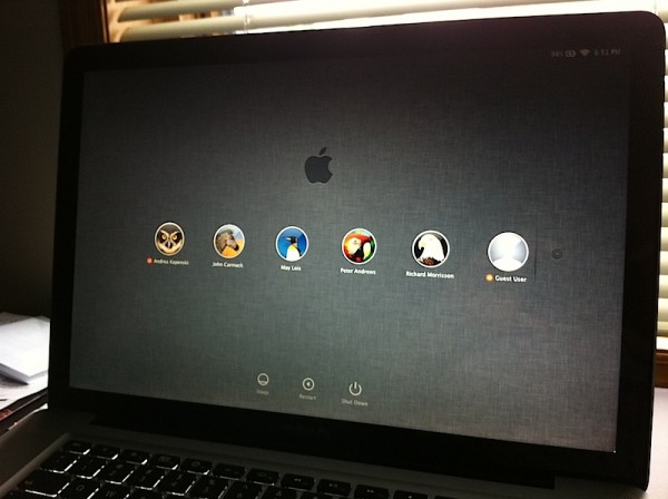 Login no OS X Lion