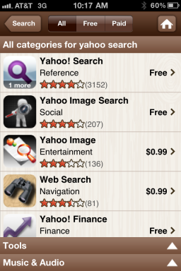 Yahoo! AppSpot - iPhone