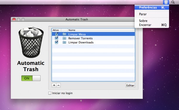 Automatic Trash - Mac OS X