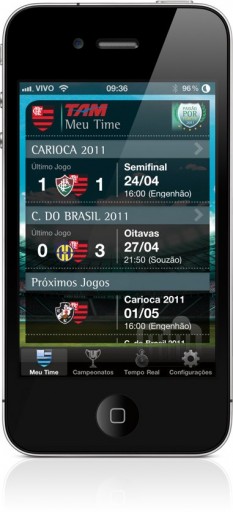 TAM Futebol no iPhone
