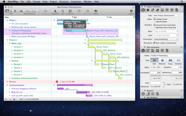 OmniPlan - Mac OS X
