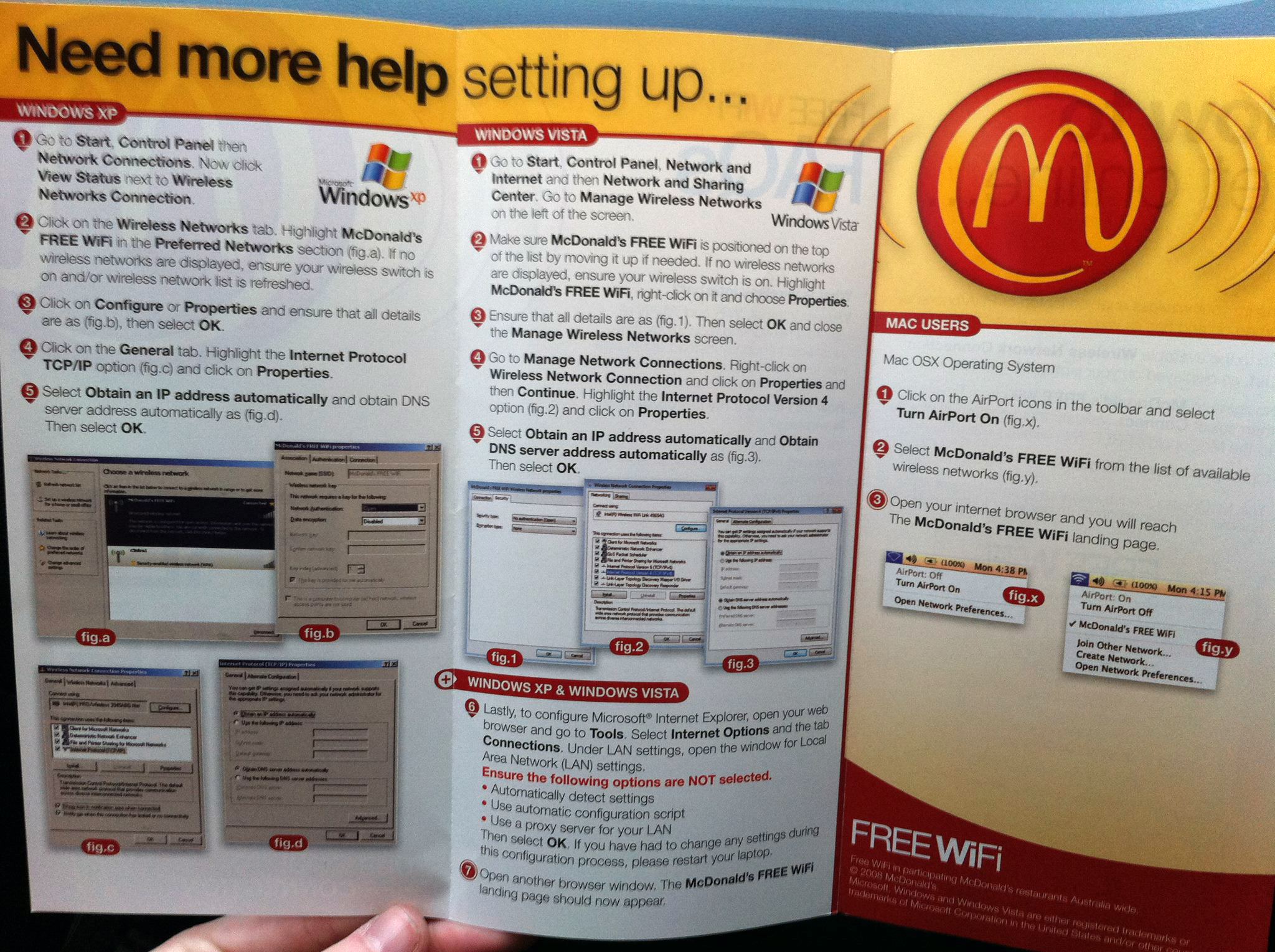 Panfleto do McDonald's - Mac vs. PC