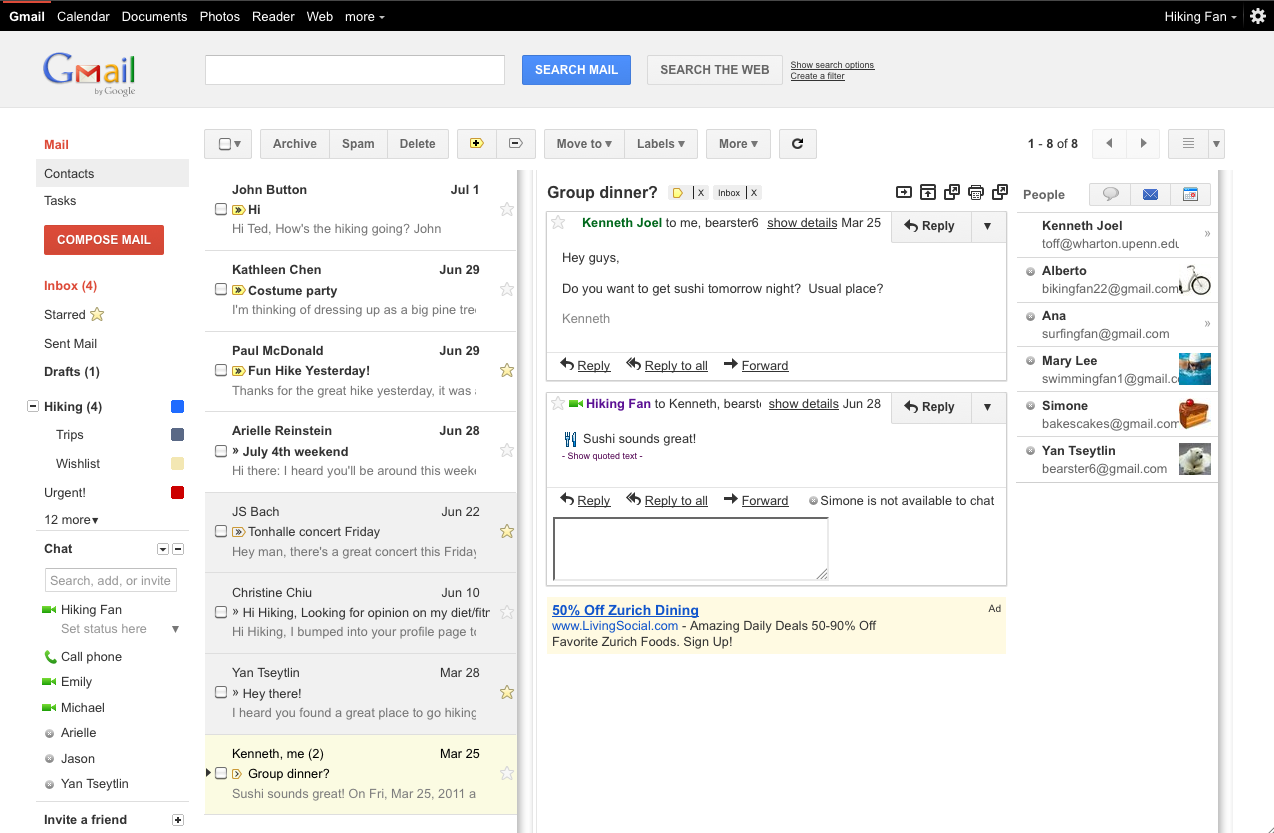 Gmail - Preview Pane