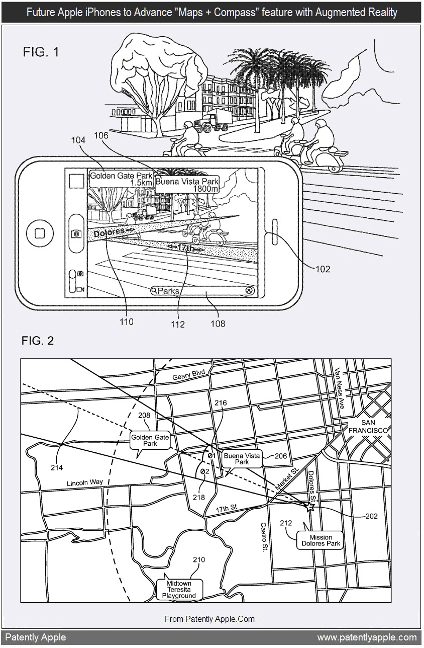 Patente de mapas com realidade aumentada