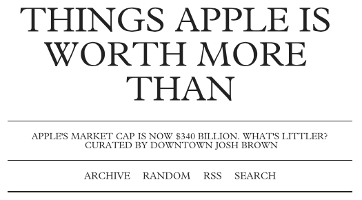 Things Apple is Worth More Than