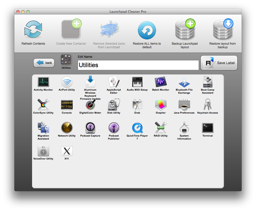 LaunchpadCleaner no OS X Lion