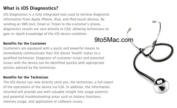 Sistema de diagnósticos remotos da Apple