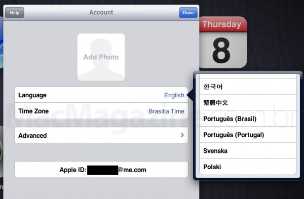 iCloud.com em português