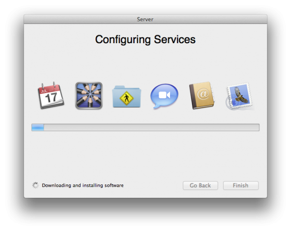 Screenshot do OS X Lion Server