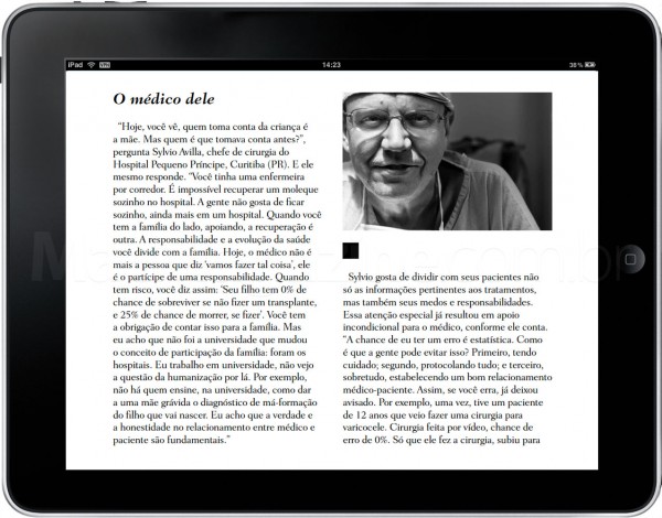 Livro de André François no iPad