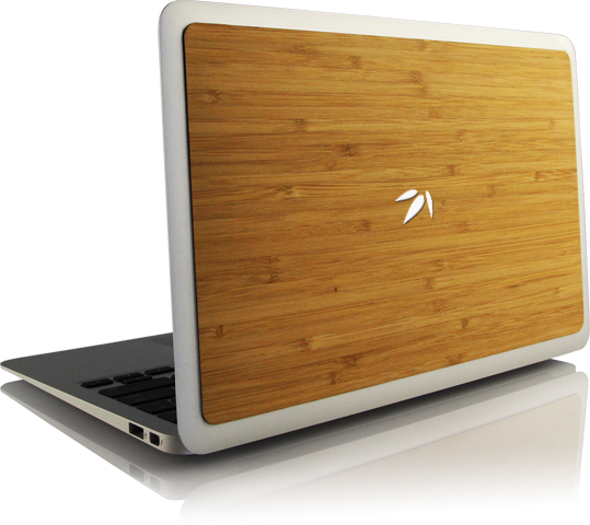 MacBook com Bamboo Back