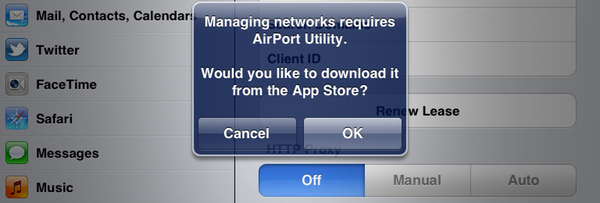 Referência a app AirPort