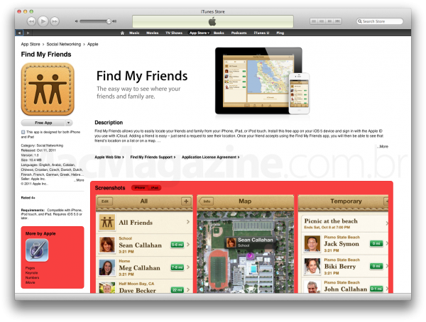 Find My Friends na App Store