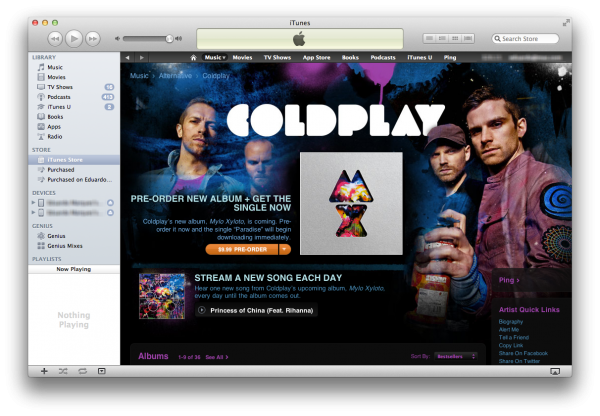 Coldplay na iTunes Music Store