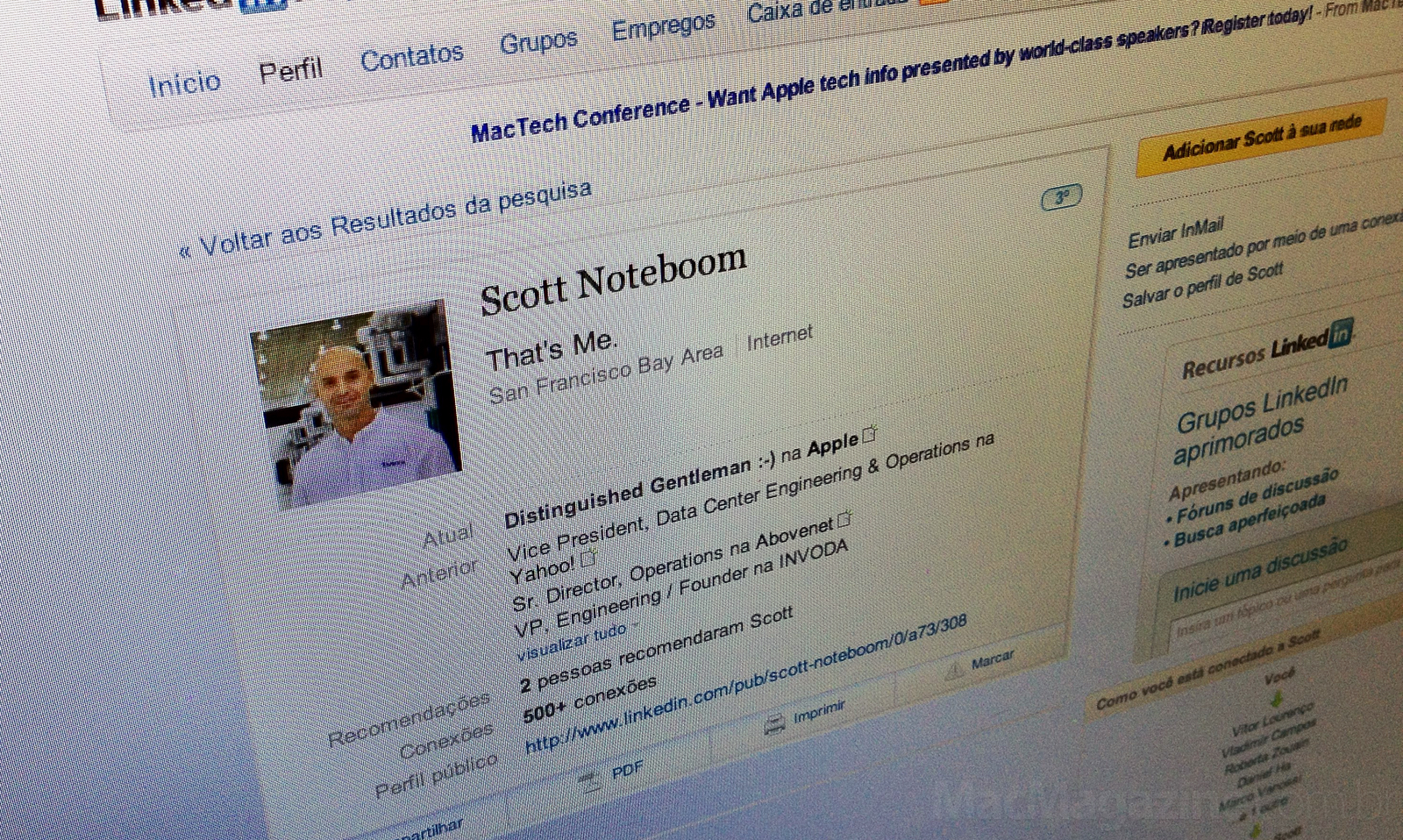 Scott Noteboom, chefe de operações de data centers do Yahoo!