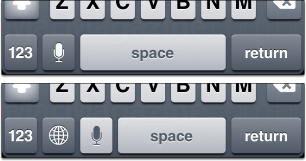 Tecla Dictation da Siri nos teclados do iOS 5