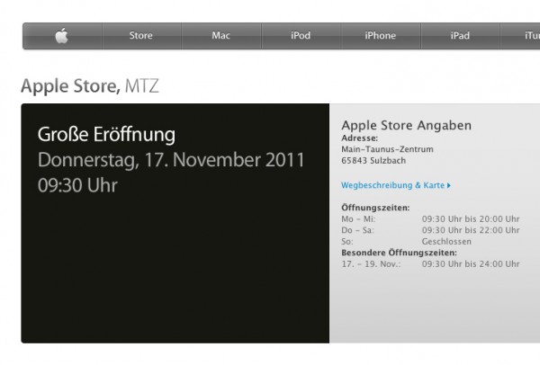 Nova Apple Store da Alemanha