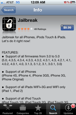 App falso de Jailbreak